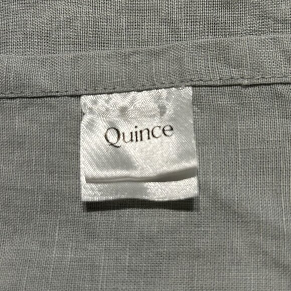 Set Of 4 Quince European Flax Linen Napkins Light Grey Soft Durable - Picture 4 of 8